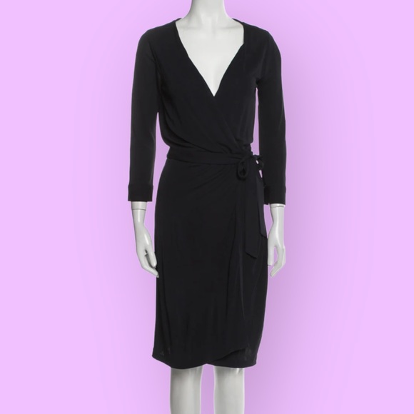 Diane Von Furstenberg Dresses & Skirts - Diane von Furstenberg black wrap dress size 2. NWOT